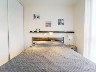 Un ou plusieurs lits dans un hébergement de l'établissement Mimizan Plage - Appartement 6 pers à 400m de l'océan - Terrasse et Parking - FR-1-50-195
