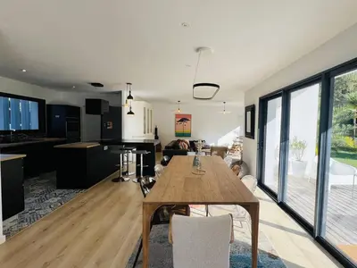 Plan de l'établissement Villa 8 pers à Seignosse avec piscine chauffée et clim - FR-1-791-44
