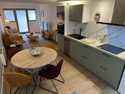 Cuisine ou kitchenette dans l'établissement Escapade grenadoise