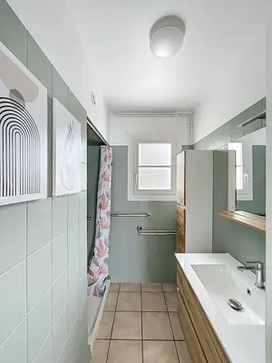 Salle de bains dans l'établissement Cozy Alclau