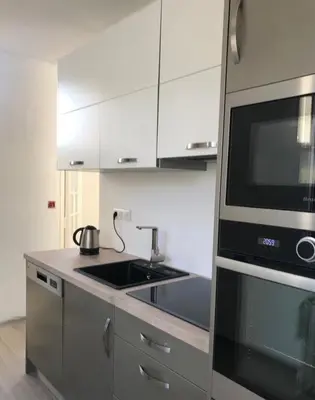 Cuisine ou kitchenette dans l'établissement Maison Arcachon avec jardin