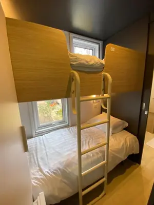 Un ou plusieurs lits dans un hébergement de l'établissement Mobil Home camping La Civelle