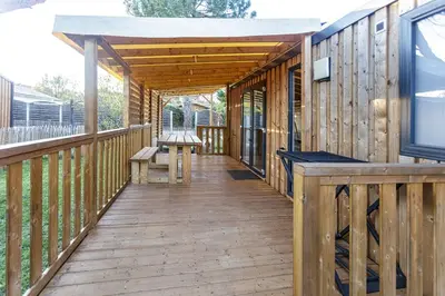 Balcon ou terrasse dans l'établissement Mobil home 408 tout confort