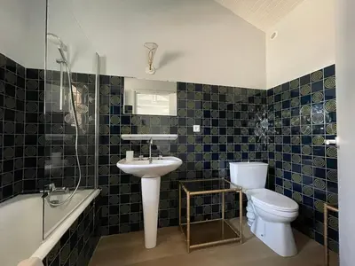 Salle de bains dans l'établissement La Maison du Lac