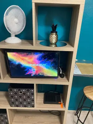 Télévision ou salle de divertissement dans l'établissement Studio meublé 2 étoiles