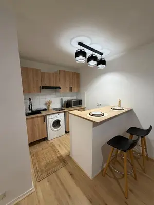 Cuisine ou kitchenette dans l'établissement T2 Cozy entre plage et lac