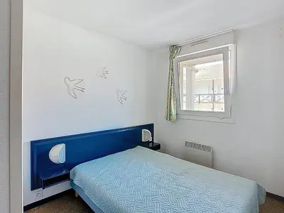Un ou plusieurs lits dans un hébergement de l'établissement Appartement T3 à Vieux-Boucau, 6 pers, terrasse et parking - FR-1-857-25
