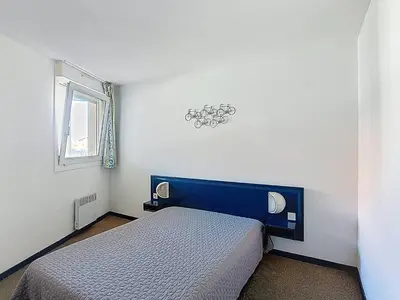 Un ou plusieurs lits dans un hébergement de l'établissement Appartement T3 à Vieux-Boucau, 6 pers, terrasse et parking - FR-1-857-25