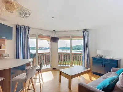 Balcon ou terrasse dans l'établissement Vieux-Boucau: T2 4 personnes avec terrasse et vue lac - FR-1-857-29