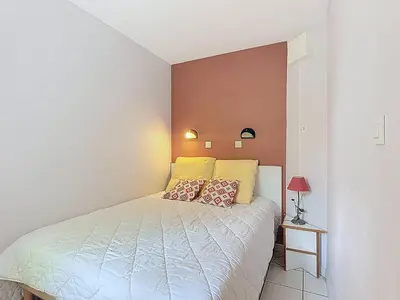 Un ou plusieurs lits dans un hébergement de l'établissement Appartement confortable 4 pers. proche golf - FR-1-857-50