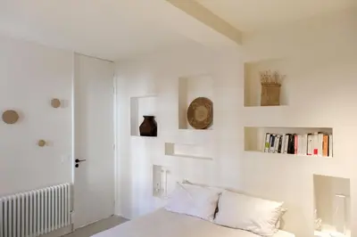 Un ou plusieurs lits dans un hébergement de l'établissement Appartement HARAS - ARCHIK Coeur du Pyla