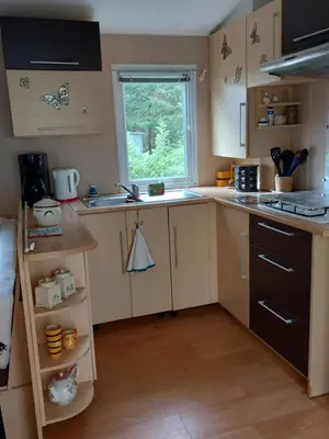 Cuisine ou kitchenette dans l'établissement Le Gaoucher