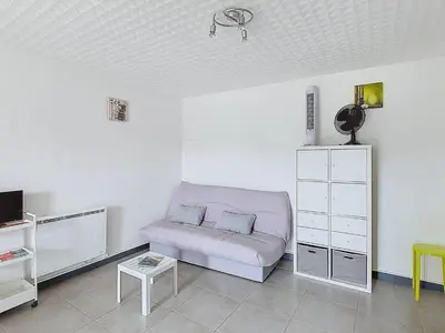 Coin salon dans l'établissement Soustons Plage - T2, 4 pers, Animaux admis, Parking - FR-1-857-55
