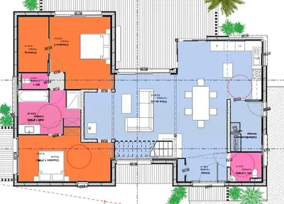 Plan de l'établissement Villa piscine pour 8 personnes proche Arcachon