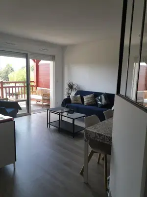 Coin salon dans l'établissement Spacieux T3 avec terrasse très proche des plages