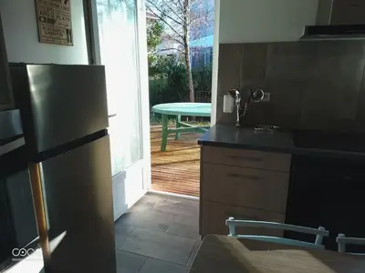 Cuisine ou kitchenette dans l'établissement Castorette, au calme, petit déjeuner compris
