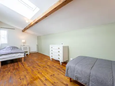 Un ou plusieurs lits dans un hébergement de l'établissement Maison familiale Mimizan pour 12 pers. entre océan, lac et forêt - Ménage inclus - FR-1-50-196