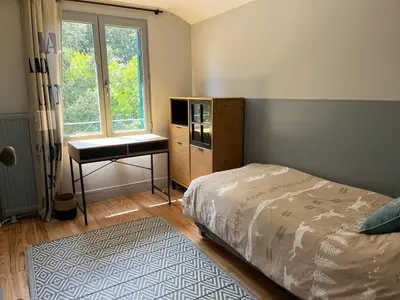 Un ou plusieurs lits dans un hébergement de l'établissement Villa Artémis - 50m de la plage - 10 personnes