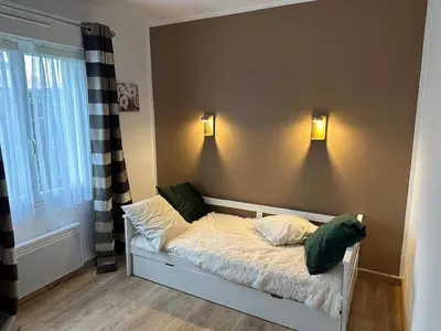 Un ou plusieurs lits dans un hébergement de l'établissement Jade Mimizan Beach, Cosy and space House rental for up to 6 people