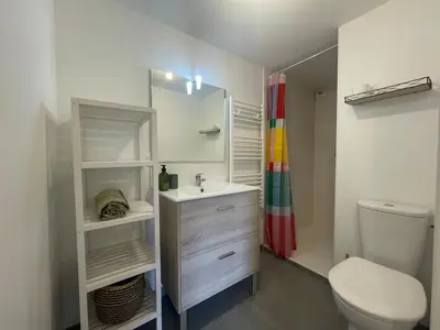 Salle de bains dans l'établissement Appartement - Hossegor Lac