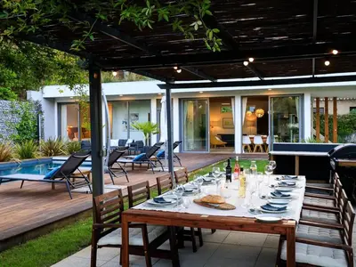 Jardin de l'établissement Villa d'exception à Hossegor avec piscine chauffée - FR-1-791-45