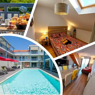 Plage 50M piscine parking spa Duplex cosy 6 pers