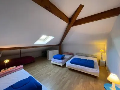 Un ou plusieurs lits dans un hébergement de l'établissement Duplex T3 proche port Capbreton avec parking, 5 pers. - FR-1-413-262