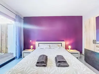 Un ou plusieurs lits dans un hébergement de l'établissement Villa Villa Dune by Interhome