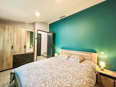 Un ou plusieurs lits dans un hébergement de l'établissement Holiday Home Maison Dune by Interhome