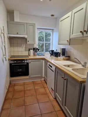 Cuisine ou kitchenette dans l'établissement Les maisons de la baguette