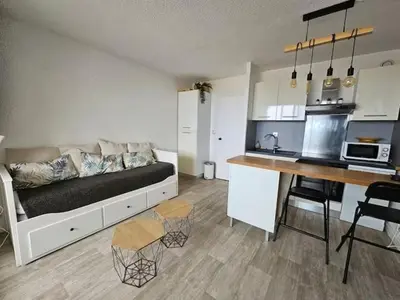 Cuisine ou kitchenette dans l'établissement Appartement - vue mer Plage à pied - Capbreton
