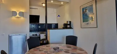 Cuisine ou kitchenette dans l'établissement Appartement Laurens Vue Port et Océan 4 pers