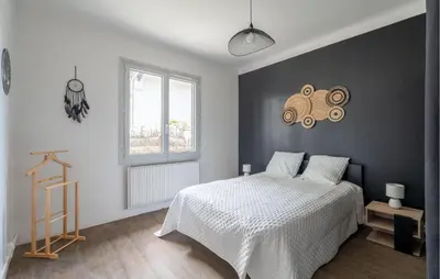 Un ou plusieurs lits dans un hébergement de l'établissement 3 Bedroom Awesome Home In Mimizan