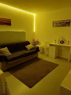 Coin salon dans l'établissement Charmant studio avec balcon à Saint-Paul-lès-Dax 25 m²