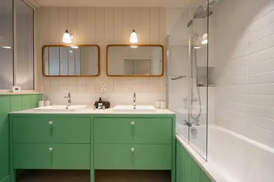 Salle de bains dans l'établissement Divine villa au calme - Entre Moulleau et Golf