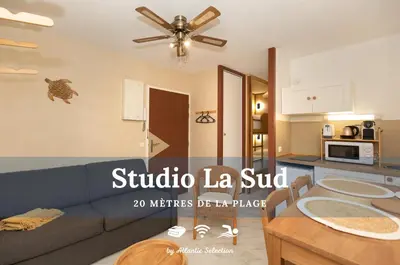 Cuisine ou kitchenette dans l'établissement Atlantic Selection - Studio La Sud - Piscine