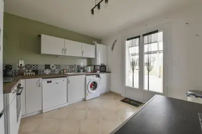 Cuisine ou kitchenette dans l'établissement Petit gite fargate