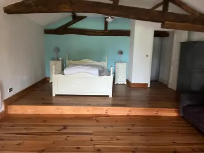 Un ou plusieurs lits dans un hébergement de l'établissement Beautiful Villa with Pool, Garden near Biarritz