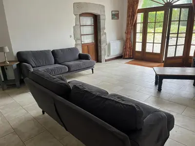 Coin salon dans l'établissement Beautiful Villa with Pool, Garden near Biarritz