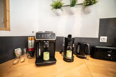 Plateau bouilloire dans l'établissement Le Prestige Montois - T2, Balcon & Clim