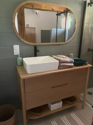Salle de bains dans l'établissement Airial Landais