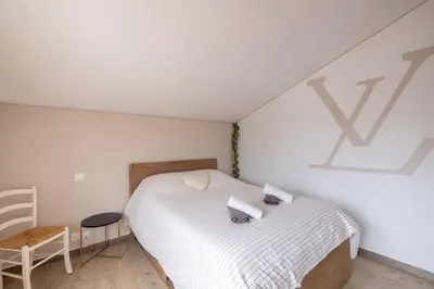Un ou plusieurs lits dans un hébergement de l'établissement La Casa Rocha - Piscine - Clim - Parking privée