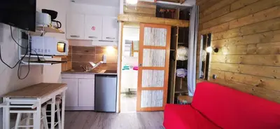 Cuisine ou kitchenette dans l'établissement L'Escale Balnéaire Landaise