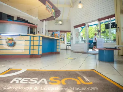 Hall ou réception de l'établissement Mobil-home spacieux pour 6 pers avec terrasse - API-1-52-1616