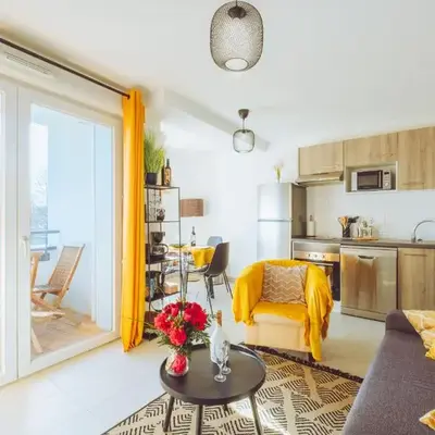 Appartement cosy avec balcon au cœur de Biscarrosse