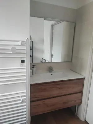 Salle de bains dans l'établissement Maison au calme à deux pas du lac