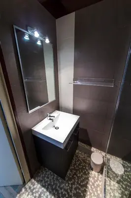 Salle de bains dans l'établissement Superbe appartement vue mer, Hossegor