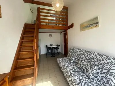 Un ou plusieurs lits dans un hébergement de l'établissement Villa Patio - San Francisco - Plage des Océanides