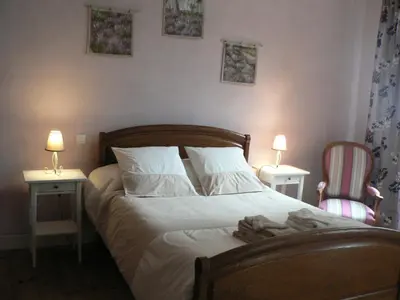 Un ou plusieurs lits dans un hébergement de l'établissement La Terrasse de la Grand'Rue - chambre d'hôtes -