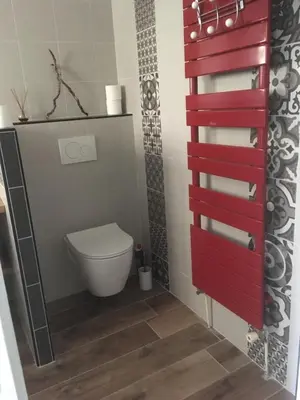 Salle de bains dans l'établissement Les Taouleres